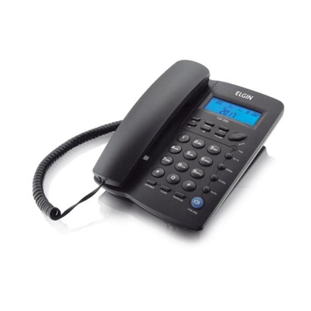 Telefone Elgin TCF-3000 com Identificador Preto