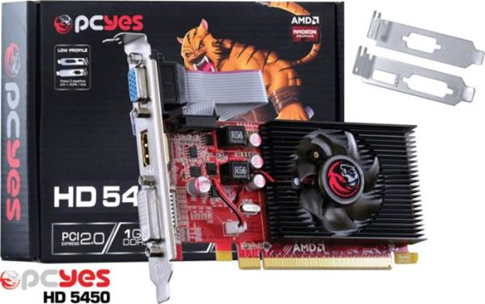 Placa de Vídeo GPU 1Gb HD5450 DDR3 64 Bits C/Cooler Pcyes